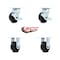 Service Caster 4 Inch Polyolefin Caster Set with Ball Bearings 2 Brakes 2 Swivel Locks SCC SCC-30CS420-POB-TLB-2-R420-2 - alternate 7